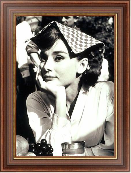 Постер Хепберн Одри 46 с типом исполнения На холсте в раме в багетной раме 35-M719P-83