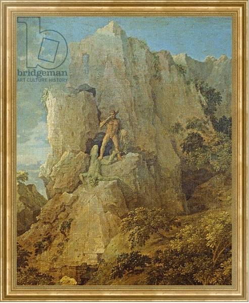 Постер Landscape with Hercules and Cacus, c.1656 2 с типом исполнения На холсте в раме в багетной раме NA033.1.051