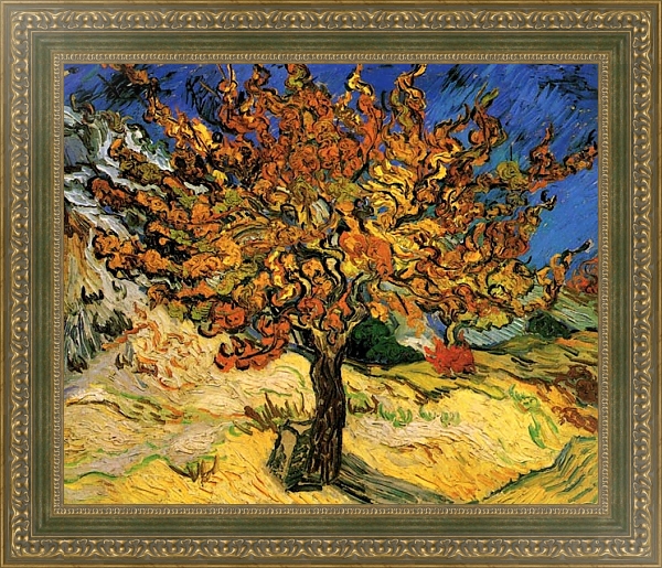 Постер Тутовое дерево с типом исполнения На холсте в раме в багетной раме 484.M48.640