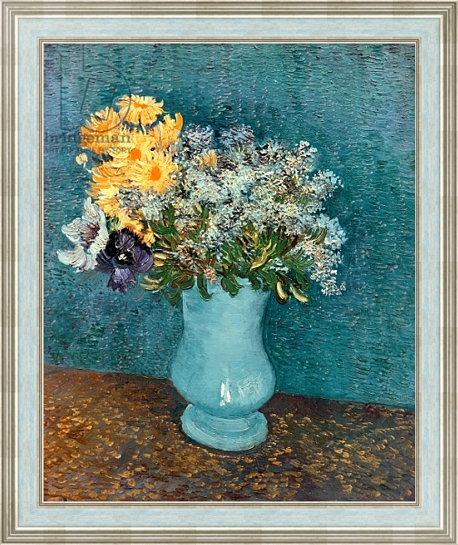 Постер Vase of Flowers, 1887 с типом исполнения На холсте в раме в багетной раме NA053.0.114