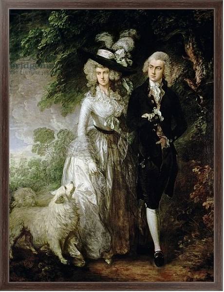 Постер Mr and Mrs William Hallett, c.1785 с типом исполнения На холсте в раме в багетной раме 221-02