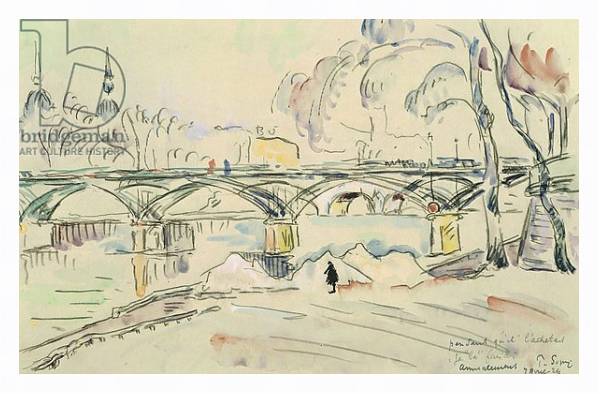 Постер The Pont des Arts, 1924 с типом исполнения На холсте в раме в багетной раме 221-03
