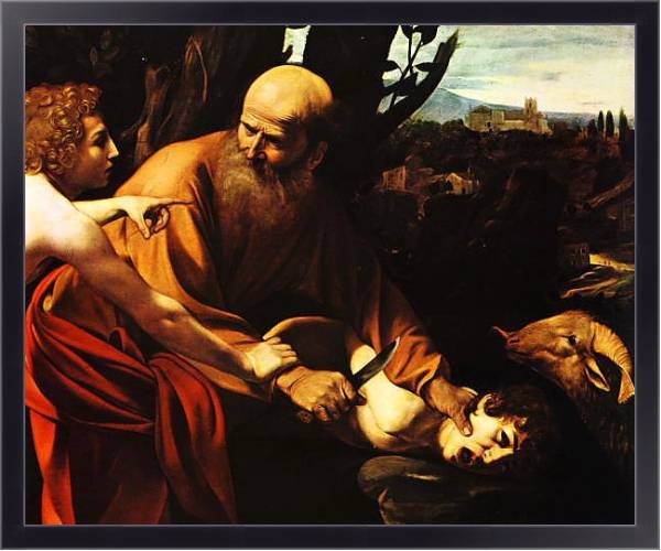Постер Жертвоприношение Авраама с типом исполнения На холсте в раме в багетной раме 221-01