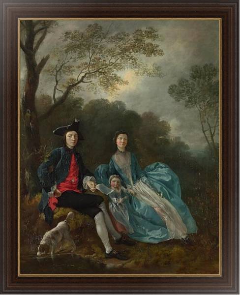 Постер Портрет художника с женой и дочерью с типом исполнения На холсте в раме в багетной раме 1.023.151