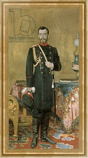 Постер Portrait of Emperor Nicholas II 1895 с типом исполнения На холсте в раме в багетной раме NA033.1.051