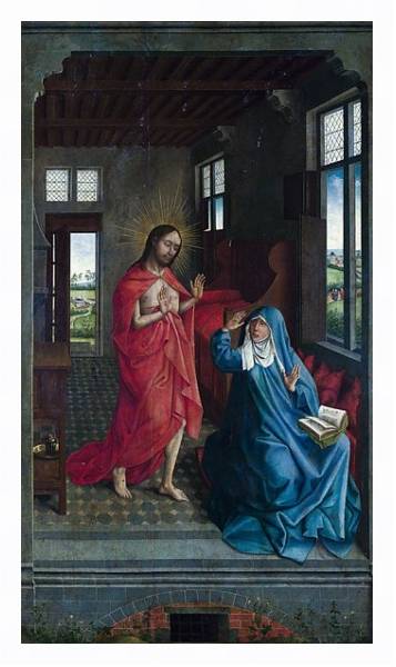 Постер Христос, появляющийся перед Девой Марией 2 с типом исполнения На холсте в раме в багетной раме 221-03