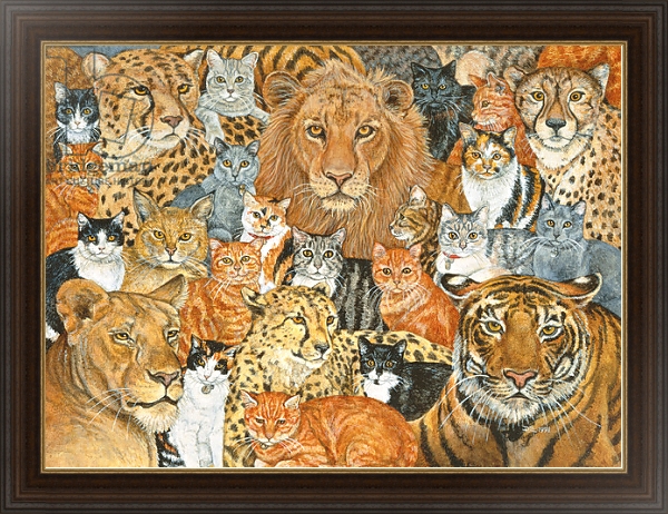 Постер Semi Wild Cat Spread с типом исполнения На холсте в раме в багетной раме 1.023.151