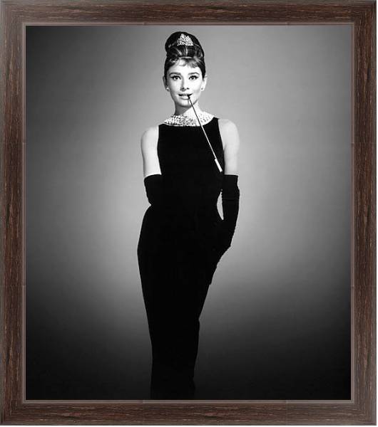 Постер Хепберн Одри 139 с типом исполнения На холсте в раме в багетной раме 221-02
