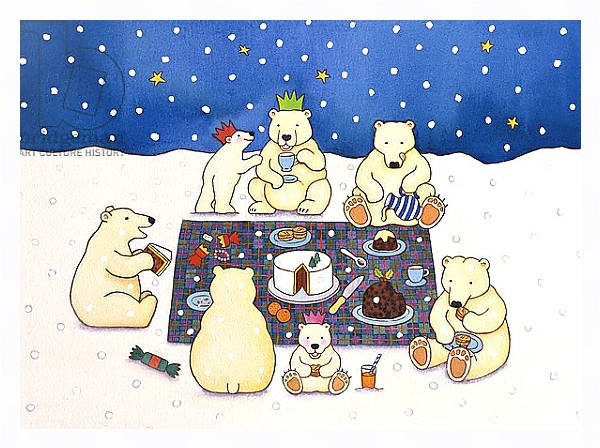 Постер Polar Bear Picnic, 1997 с типом исполнения На холсте в раме в багетной раме 221-03