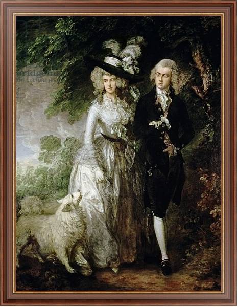 Постер Mr and Mrs William Hallett, c.1785 с типом исполнения На холсте в раме в багетной раме 35-M719P-83