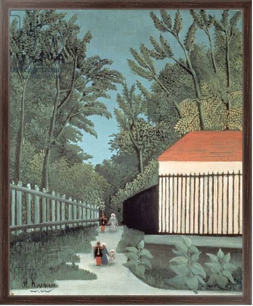 Постер Landscape in Montsouris Park with five figures, 1910 с типом исполнения На холсте в раме в багетной раме 221-02