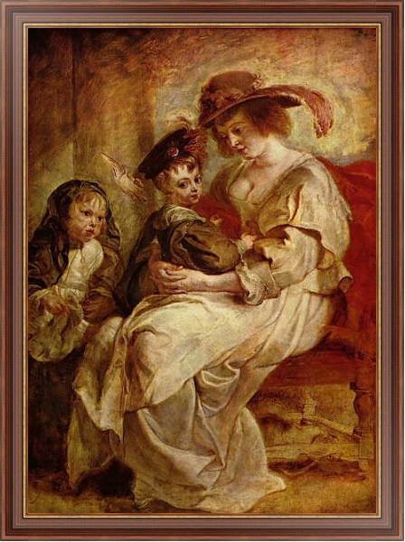Постер Портрет Елены Фоурмен с двумя детьми с типом исполнения На холсте в раме в багетной раме 35-M719P-83