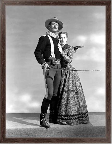 Постер Wayne, John (Rio Grande) с типом исполнения На холсте в раме в багетной раме 221-02