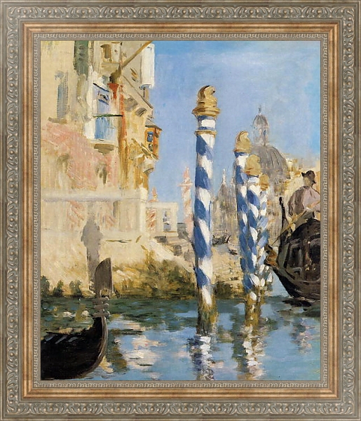 Постер Гранд Канал, Венеция  -  1874 с типом исполнения На холсте в раме в багетной раме 484.M48.310