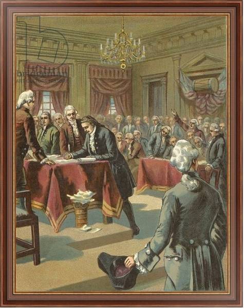 Постер The Declaration of Independence с типом исполнения На холсте в раме в багетной раме 35-M719P-83