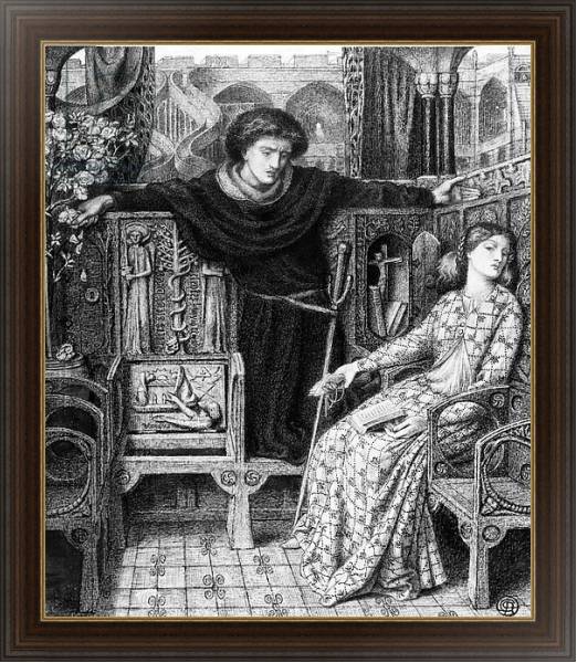 Постер Hamlet and Ophelia, 1858 с типом исполнения На холсте в раме в багетной раме 1.023.151