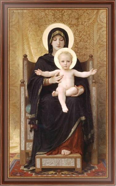 Постер Богородица с типом исполнения На холсте в раме в багетной раме 35-M719P-83