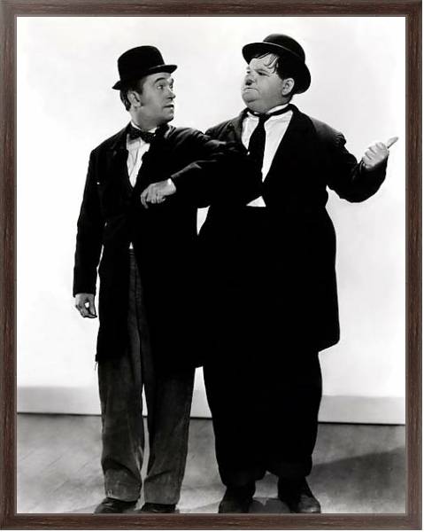 Постер Laurel & Hardy с типом исполнения На холсте в раме в багетной раме 221-02