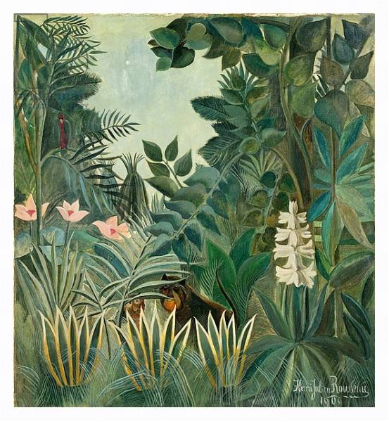 Постер The Equatorial Jungle, 1909 с типом исполнения На холсте в раме в багетной раме 221-03