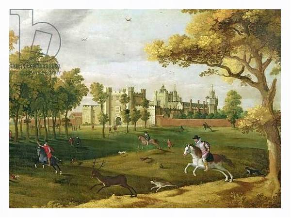 Постер Nonsuch Palace in the time of King James I, early 17th century с типом исполнения На холсте в раме в багетной раме 221-03
