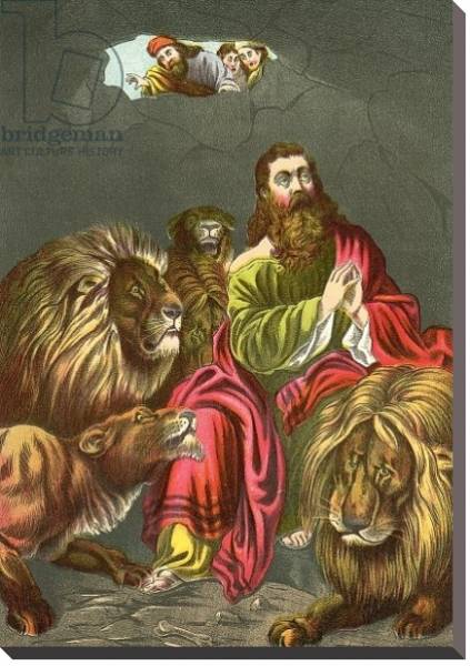 Постер Daniel in the Lions' den с типом исполнения На холсте без рамы
