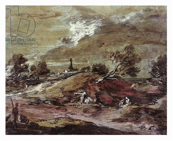Постер Landscape: Storm Effect, 18th century с типом исполнения На холсте в раме в багетной раме 221-03