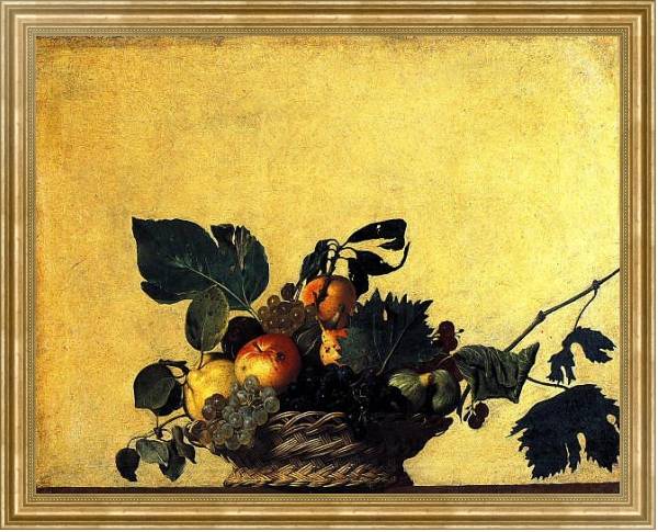 Постер Корзина с фруктами с типом исполнения На холсте в раме в багетной раме NA033.1.051