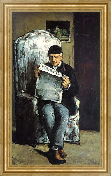 Постер Портрет Луи Августа Сезанна, отца художника с типом исполнения На холсте в раме в багетной раме NA033.1.051