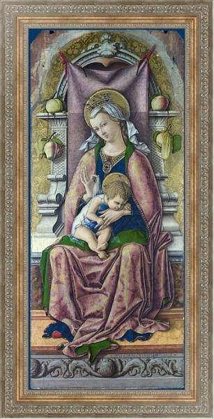 Постер Дева Мария и младенец 8 с типом исполнения На холсте в раме в багетной раме 484.M48.310