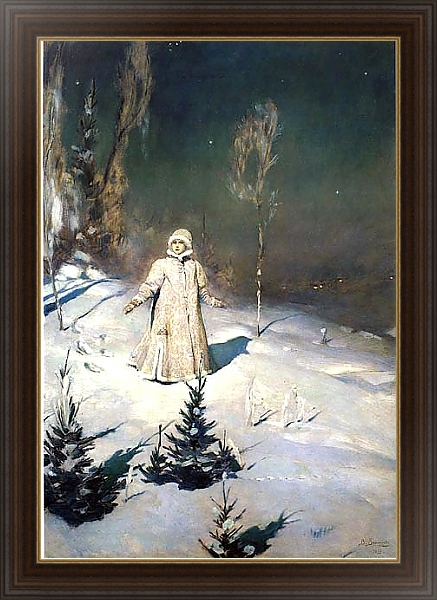 Постер Снегурочка с типом исполнения На холсте в раме в багетной раме 1.023.151