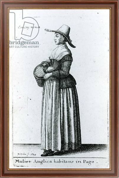 Постер English Country Woman, 1643 с типом исполнения На холсте в раме в багетной раме 35-M719P-83