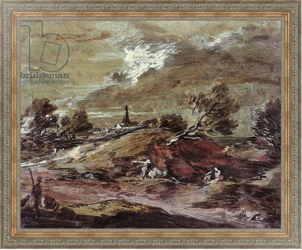 Постер Landscape: Storm Effect, 18th century с типом исполнения На холсте в раме в багетной раме 484.M48.310