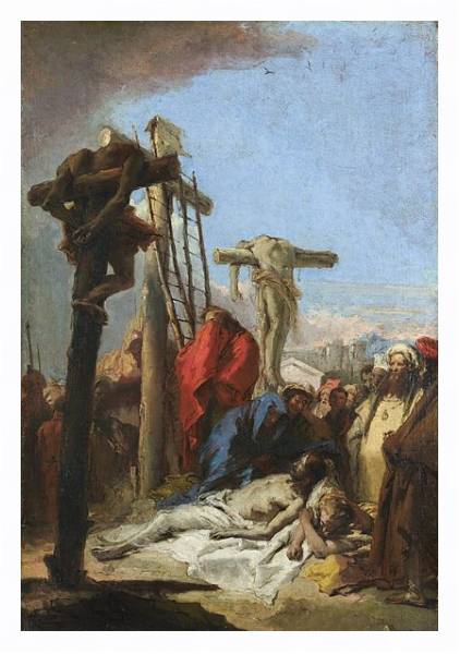 Постер Оплакивание у креста 2 с типом исполнения На холсте в раме в багетной раме 221-03