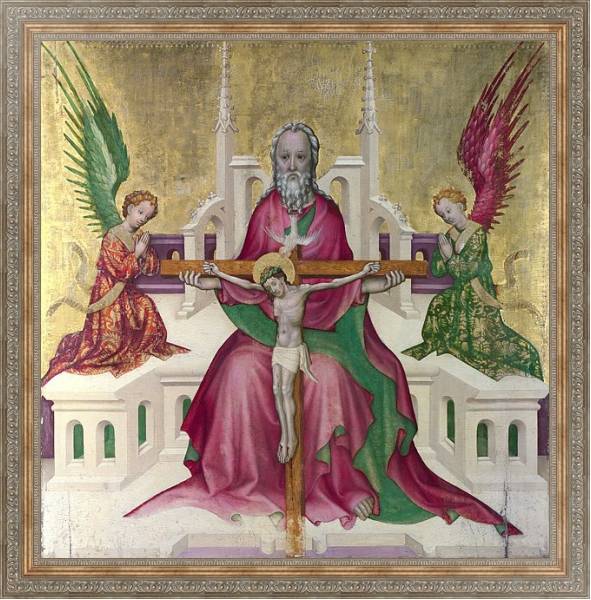 Постер Троица с распятым Христом с типом исполнения На холсте в раме в багетной раме 484.M48.310