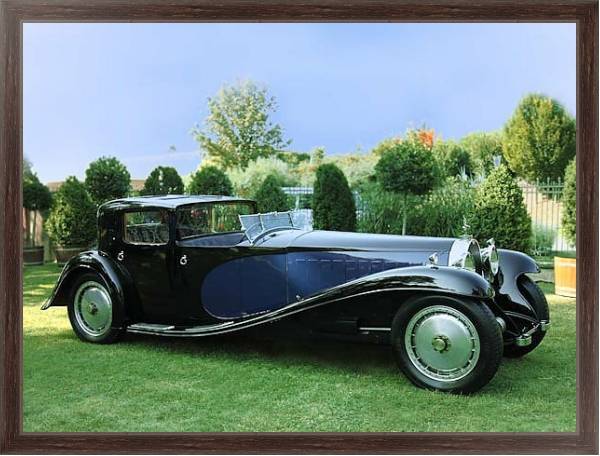 Постер Bugatti Type 41 Coupe de Ville '1929 с типом исполнения На холсте в раме в багетной раме 221-02