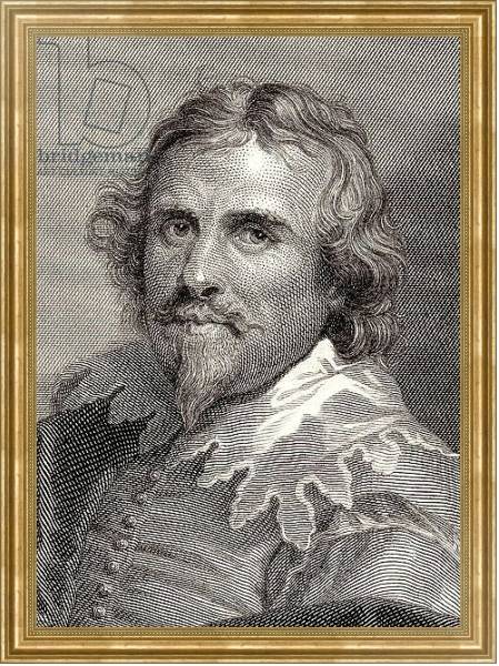 Постер Portrait of Daniel Mytens engraved by Edward Smith с типом исполнения На холсте в раме в багетной раме NA033.1.051