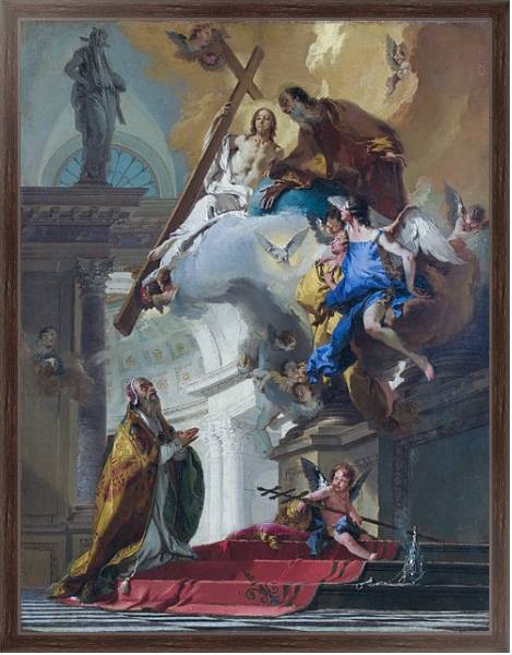 Постер Видение Троицы с типом исполнения На холсте в раме в багетной раме 221-02