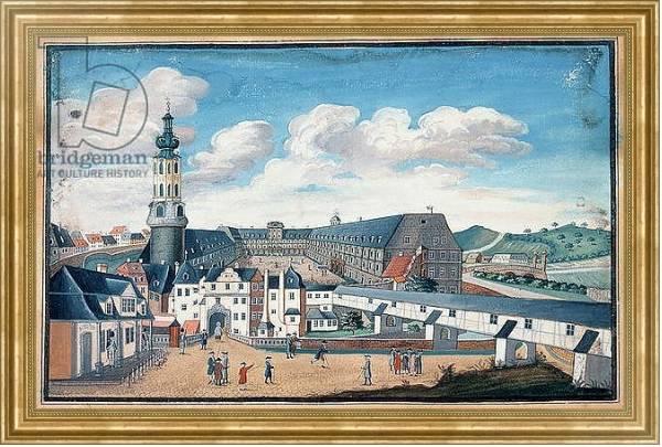 Постер View of Weimar with the Castle of Wilhelmsburg с типом исполнения На холсте в раме в багетной раме NA033.1.051