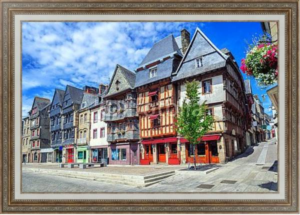 Постер Франция, Бретань. Historical city center of Lannion с типом исполнения На холсте в раме в багетной раме 595.M52.330