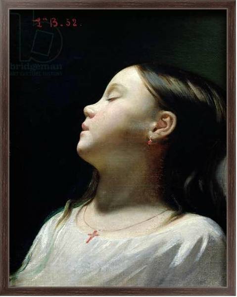 Постер Young Girl Sleeping, 1852 с типом исполнения На холсте в раме в багетной раме 221-02