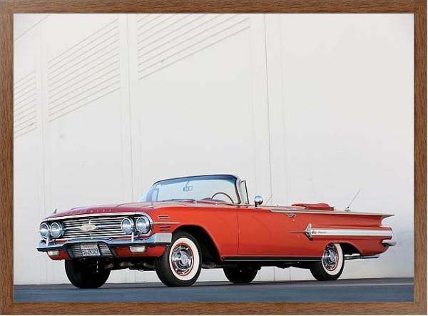 Постер Chevrolet Impala 348 Special Turbo-Thrust Convertible '1960 с типом исполнения На холсте в раме в багетной раме 1727.4310