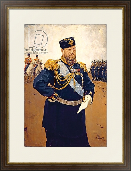 Постер Portrait of Tsar Alexander III, 1900 с типом исполнения Под стеклом в багетной раме 1.023.036