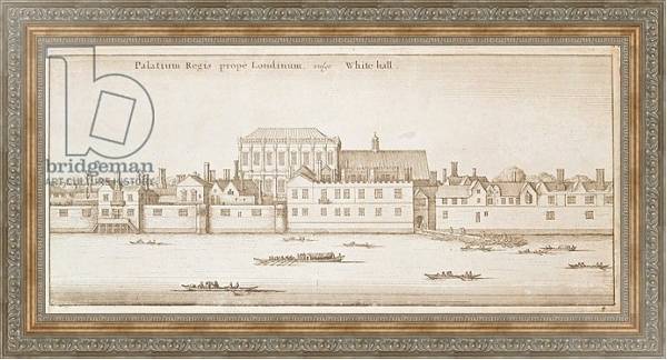 Постер View of Whitehall, 1645 с типом исполнения На холсте в раме в багетной раме 484.M48.310