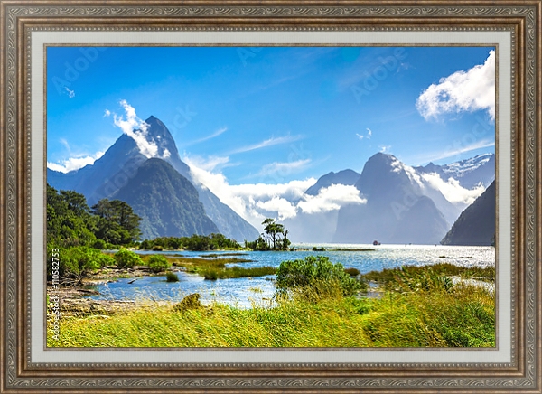 Постер Новая Зеландия. Milford Sound #6 с типом исполнения На холсте в раме в багетной раме 595.M52.330