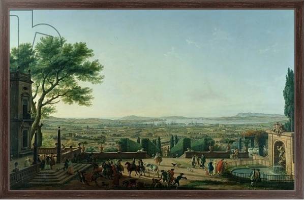 Постер City and Port of Toulon, 1756 с типом исполнения На холсте в раме в багетной раме 221-02