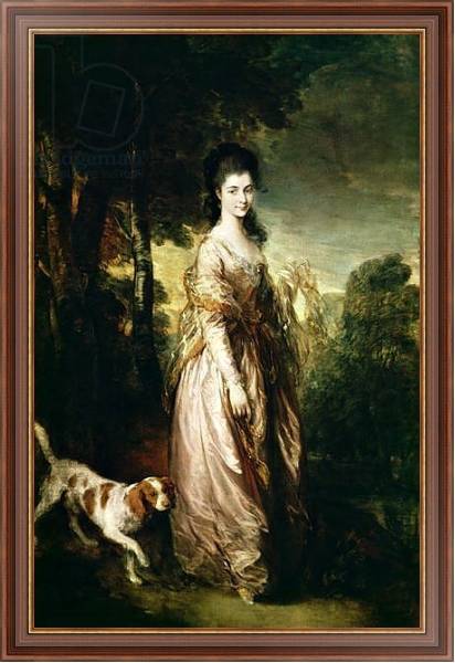Постер Portrait of Mrs. Lowndes-Stone c.1775 с типом исполнения На холсте в раме в багетной раме 35-M719P-83