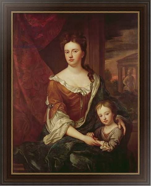 Постер Queen Anne and William, Duke of Gloucester с типом исполнения На холсте в раме в багетной раме 1.023.151