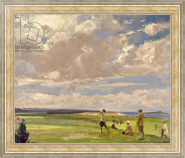 Постер Lady Astor playing golf at North Berwick с типом исполнения На холсте в раме в багетной раме NA053.0.115