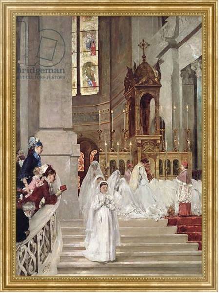 Постер Communion at the Church of the Trinity, 1877 с типом исполнения На холсте в раме в багетной раме NA033.1.051