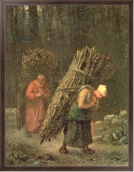 Постер Peasant Women with Brushwood, c.1858 с типом исполнения На холсте в раме в багетной раме 221-02